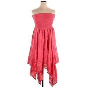 Lane Bryant Pink Strapless Midi Dress